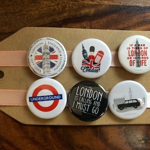 Londres - Conjunto de insignias de alfiler de botón