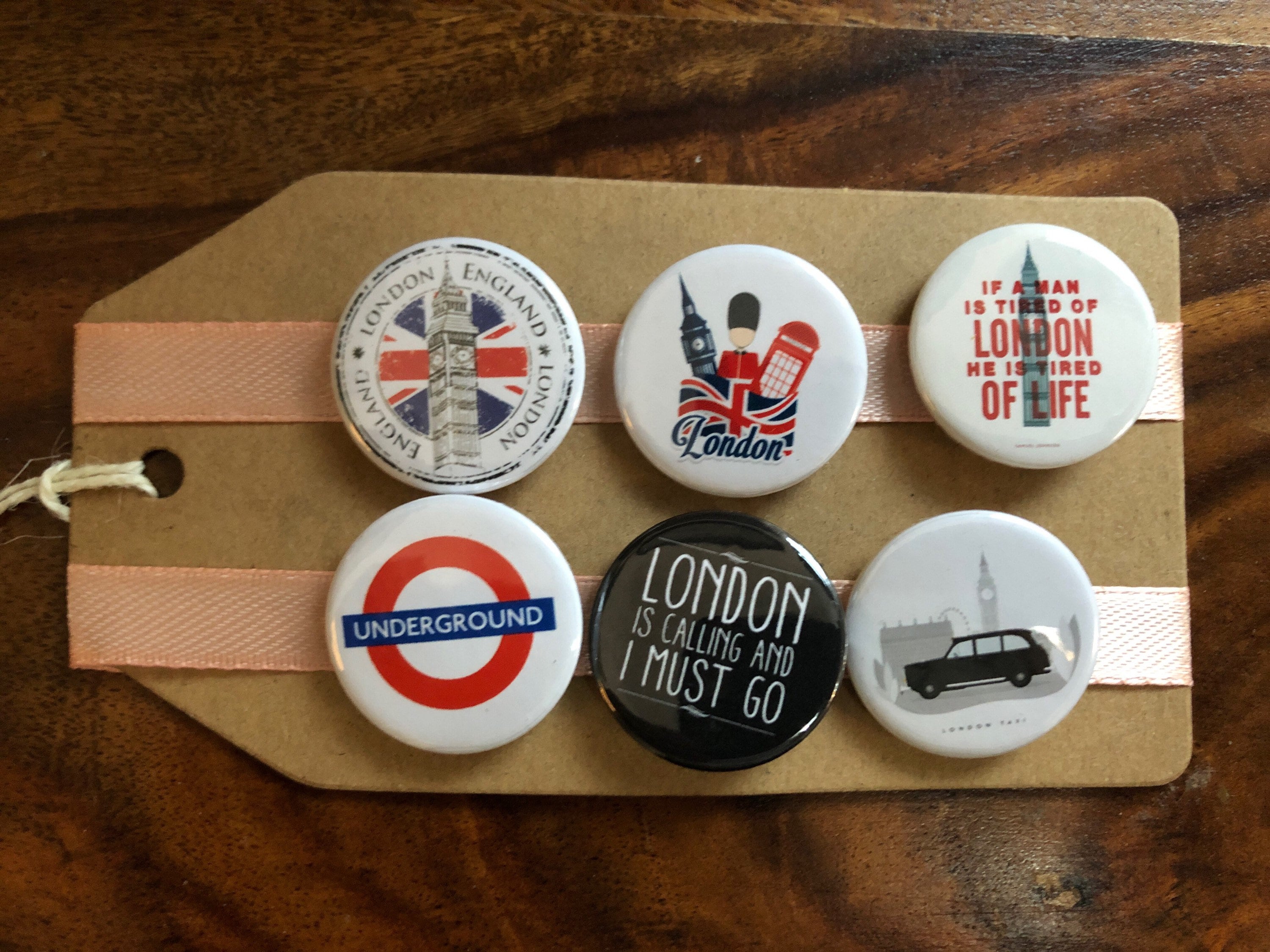London Badge Button - Etsy