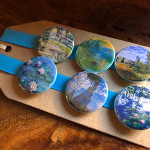 Monet Art - Button Pin Badge Set - Etsy