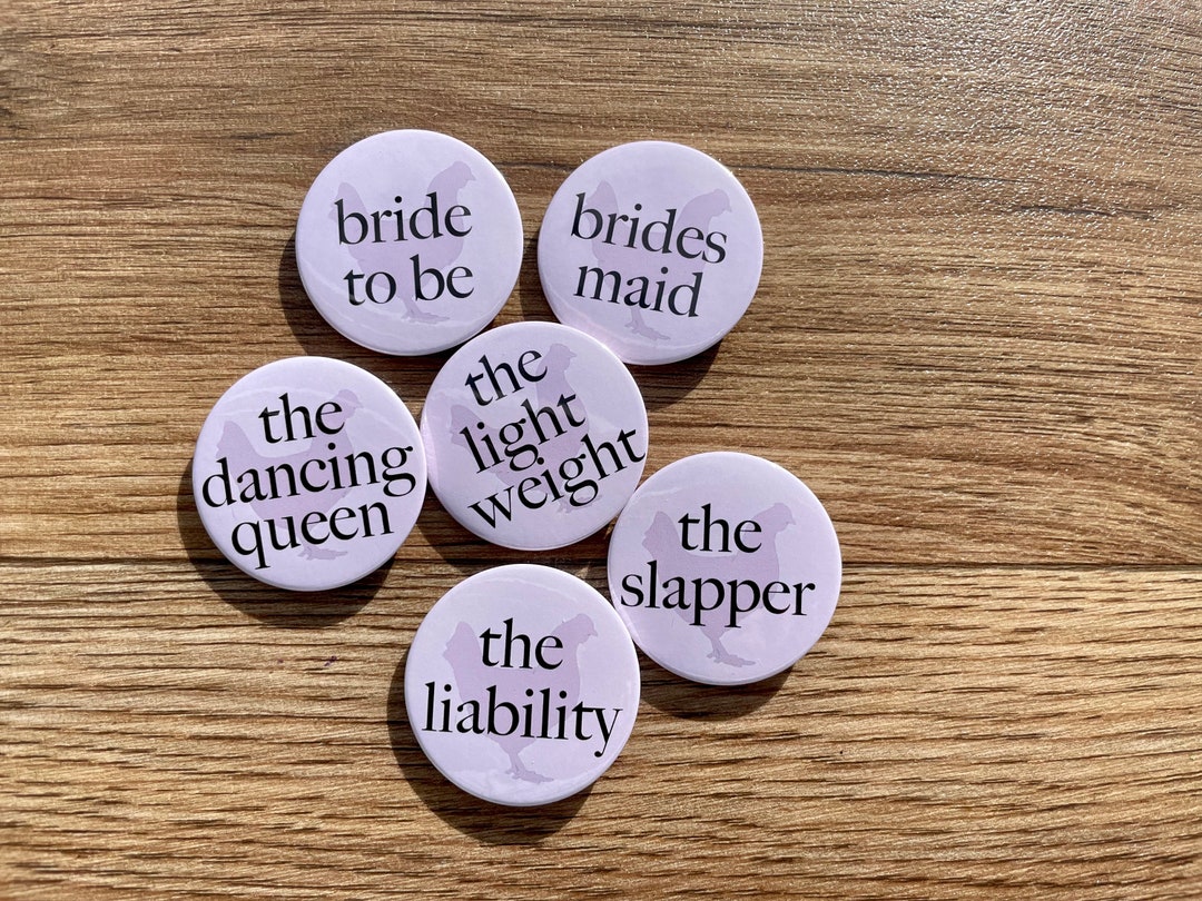 Personalised Hen Do - Pin Badge Set 45mm - Etsy