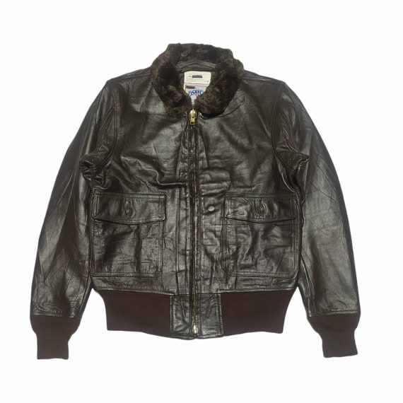 USN G1 Flyer Leather Jacket by Pharr Brand Name Apparel DSCP | Etsy