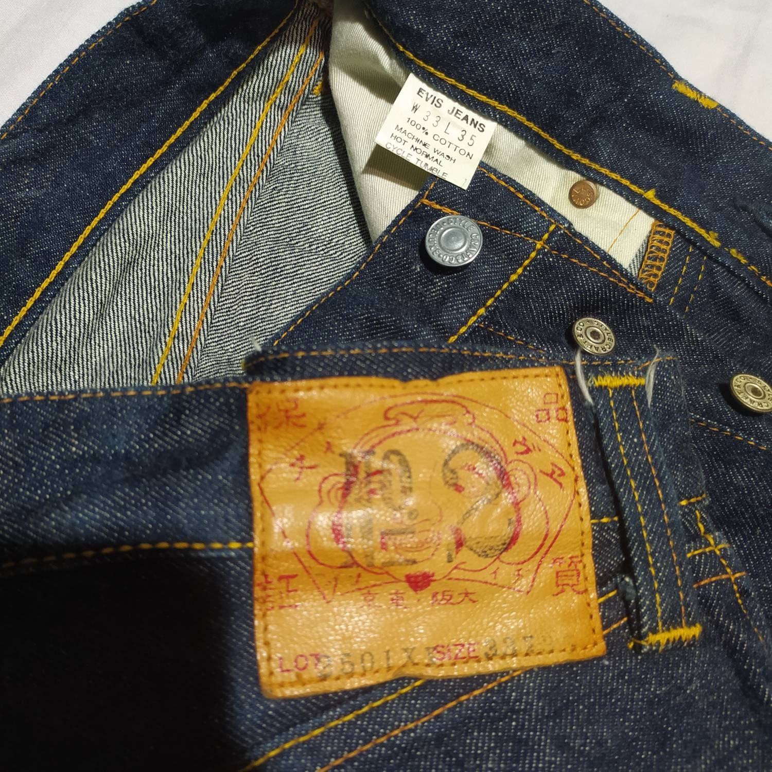 Vintage Evis jeans selvedge No 2 | Etsy