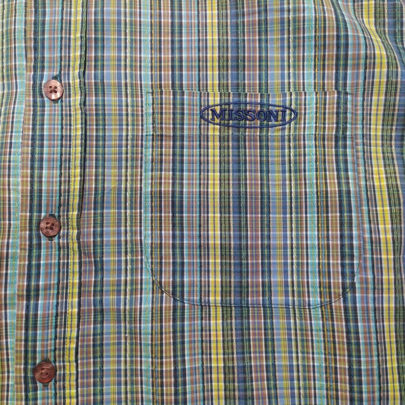 Vintage 90s Missoni button down shirt multi color size 50