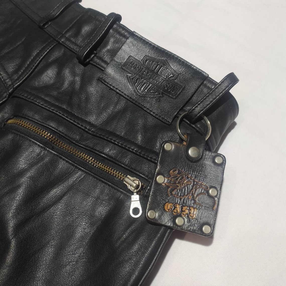 Harley Davidson genuine Leather pants Etsy