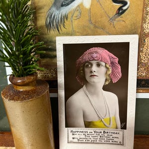 vintage birthday postcard