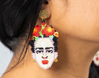 Traditional Earrings.Frida Khalo Earrings.Folckloric Earrings Free shipping Mexican Earrings Filigrana