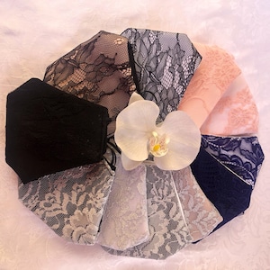 Lace face mask with filter,wedding face mask,bride face mask, desinger face mask,reusable face mask,washable face mask,adult mouth cover