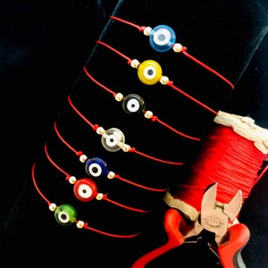Evil eyes protection bracelet, Red string protection bracelet, Red bracelet for protection, Protection bracelet for women, Protection amulet