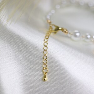 First communion gift girl, custom initial bracelet, first holy communion gift, pearl bracelet, confirmation bracelet, gift for goddaughter image 4