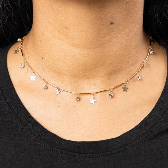 Gold Choker Necklace for Woman Delicate 