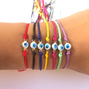 Evil eyes protection bracelet, red bracelet for protection, protection bracelet for women, bracelet evil eye fil rouge, red string bracelet