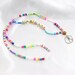 Custom name lanyard, bead teacher lanyard ,rainbow fun lanyard, special gift for teacher, badge necklace,badge holder, colorful lanyard