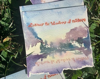 Discover the Wonders of Nature Watercolor Sticker