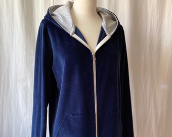 Damen Sweatjacke "Rävemåla", Kapuzenjacke, lange Sweatjacke, Hoodiejacke, lockere Sweatjacke, Stoffmuster wählbar,  smalandkids