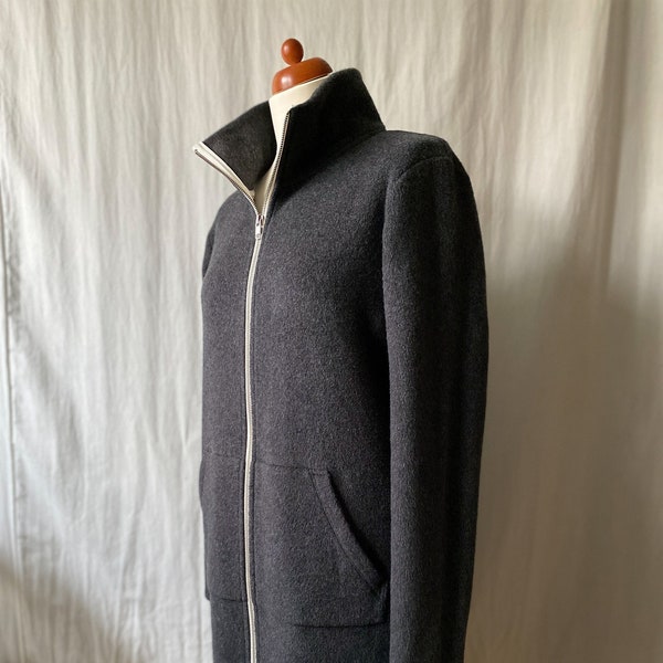 Damen Sweatjacke "Västerås", Jacke mit Stehkragen, lange Sweatjacke, Hoodiejacke, lockere Sweatjacke, Stoffmuster wählbar,  smalandkids