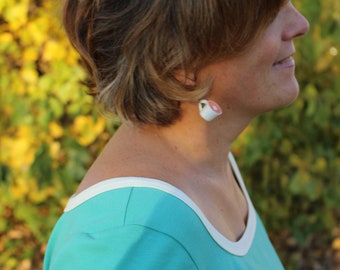 Damen Langarmshirt "Askim", Langarmshirt mit eckigem Ausschnitt, Stoffmuster wählbar, Longsleeve, smalandkids, Smalandslaengtan