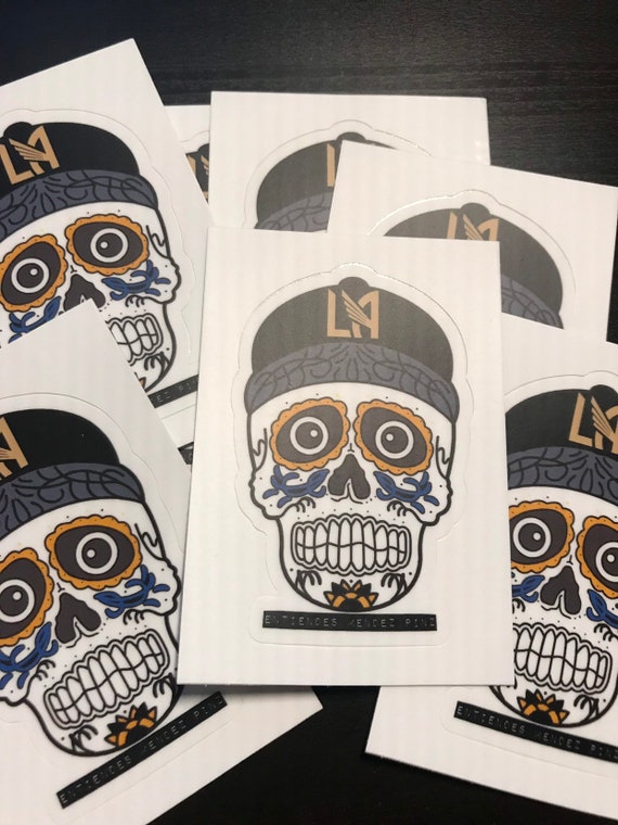 Lafc Sugar Skull Sticker Etsy