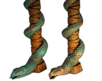 Snake/Medussa Temple Pillars Fantasy Tabletop Game Terrain