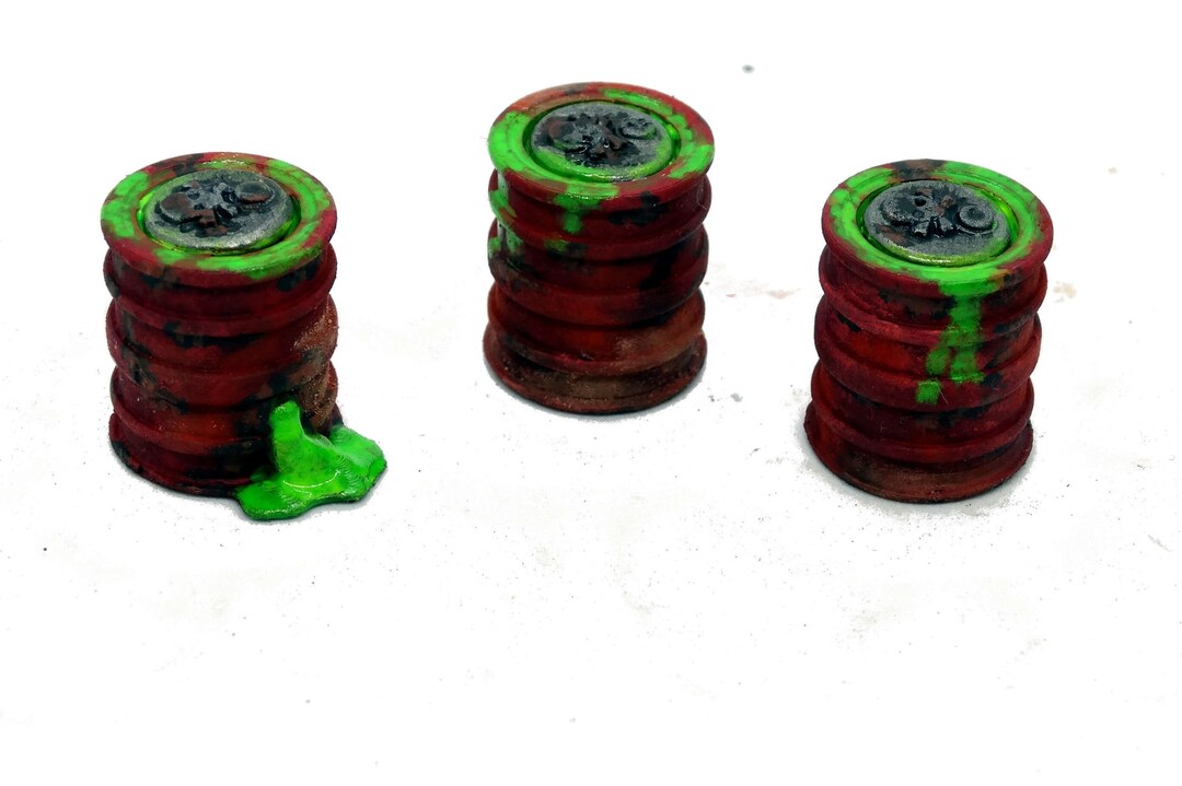 Oil and Toxic Waste Barrels Wargame Tabletop Terrain Etsy