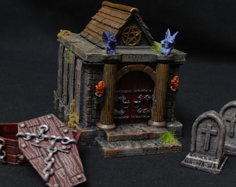 Crypt Tomb Terrain: Abnehmbares Dach & Wände, Friedhofslandschaft