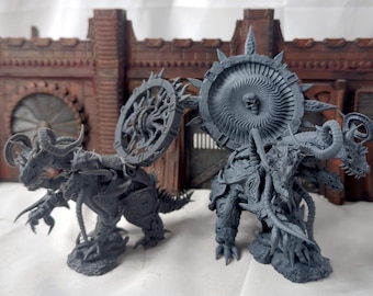 Miniature de proxy de table d'horreur eldritch de bête vortex sur le thème d'Hydra