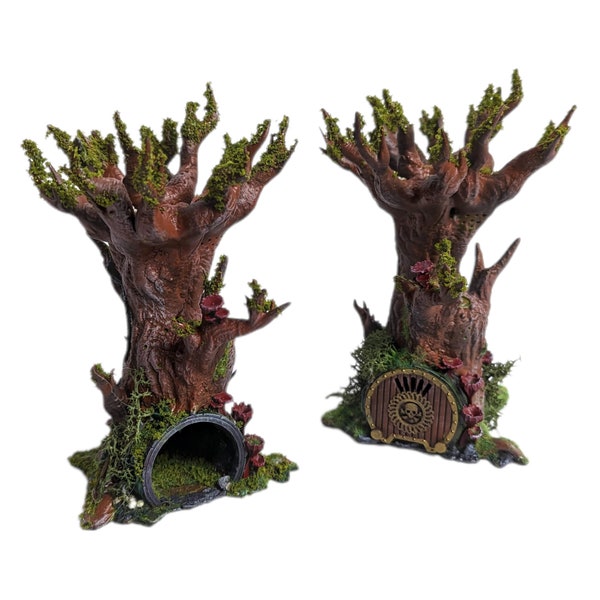 Druids tree home dice jail and scatter terrain - fantasy tabletop terrain