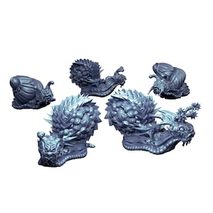 Flail snails and giant snail fantasy miniatures for tabletop games