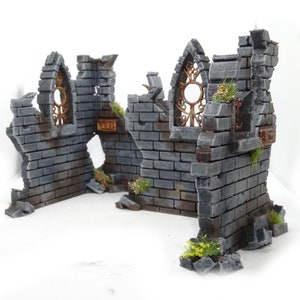 Ruined ancient city walls - wargame and tabletop terrain