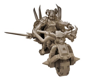 Infernal War Bike Resin Miniature (dungeons and Dragons, Gaslands