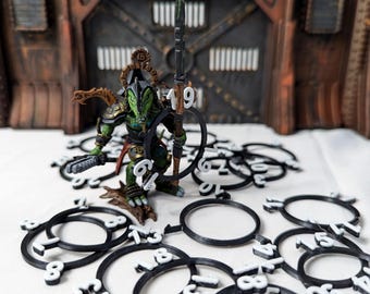 Initiative tracking rings / Location Markers for TTRPG Games such as Dungeons and Dragons