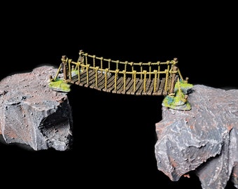 Rope Bridge DND Tabletop Terrain Jungle Chasm Crossing 28mm scale