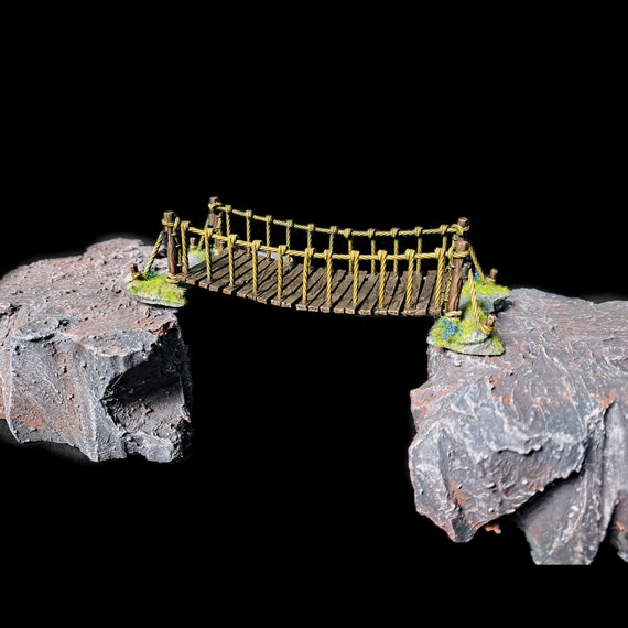 Rope Bridge DND Tabletop Terrain Jungle Chasm Crossing 28mm Scale 