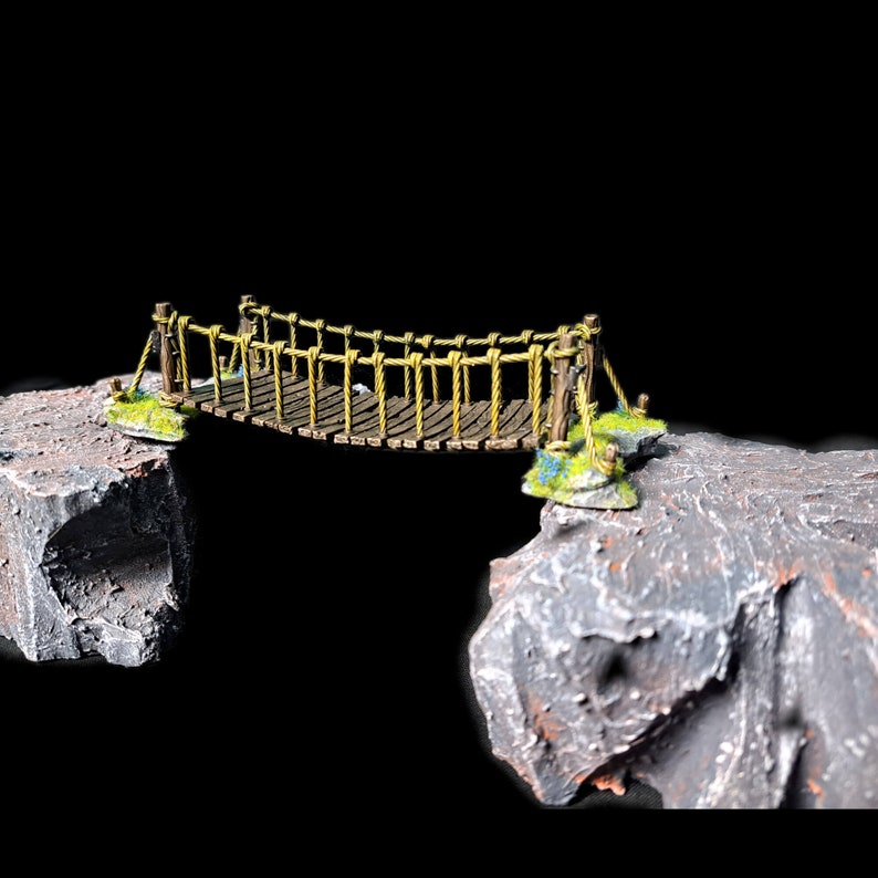 Rope Bridge DND Tabletop Terrain Jungle Chasm Crossing 28mm Etsy UK