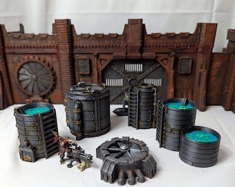Industrial Chemical Vats Sci Fi and Industrial Tabletop Terrain