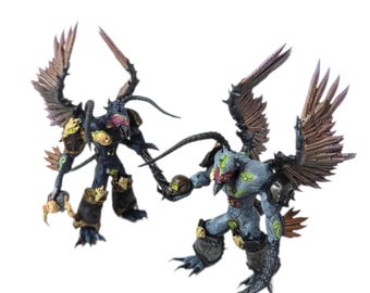 Eldritch bird themed chaos spawn - wargame proxy miniatures