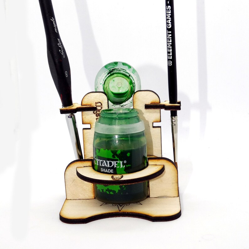 Citadel Paint pot and brush holder laser cut plywood Etsy