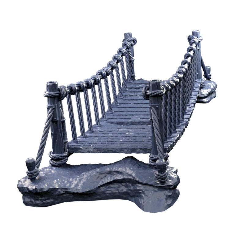 Rope Bridge DND Tabletop Terrain Jungle Chasm Crossing 28mm Etsy UK