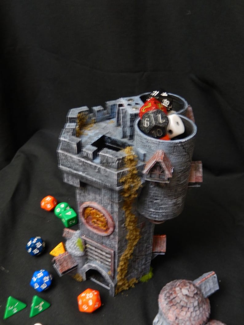 Aged Wizards Dice Tower Dice Storage dungeons and Dragons Etsy UK