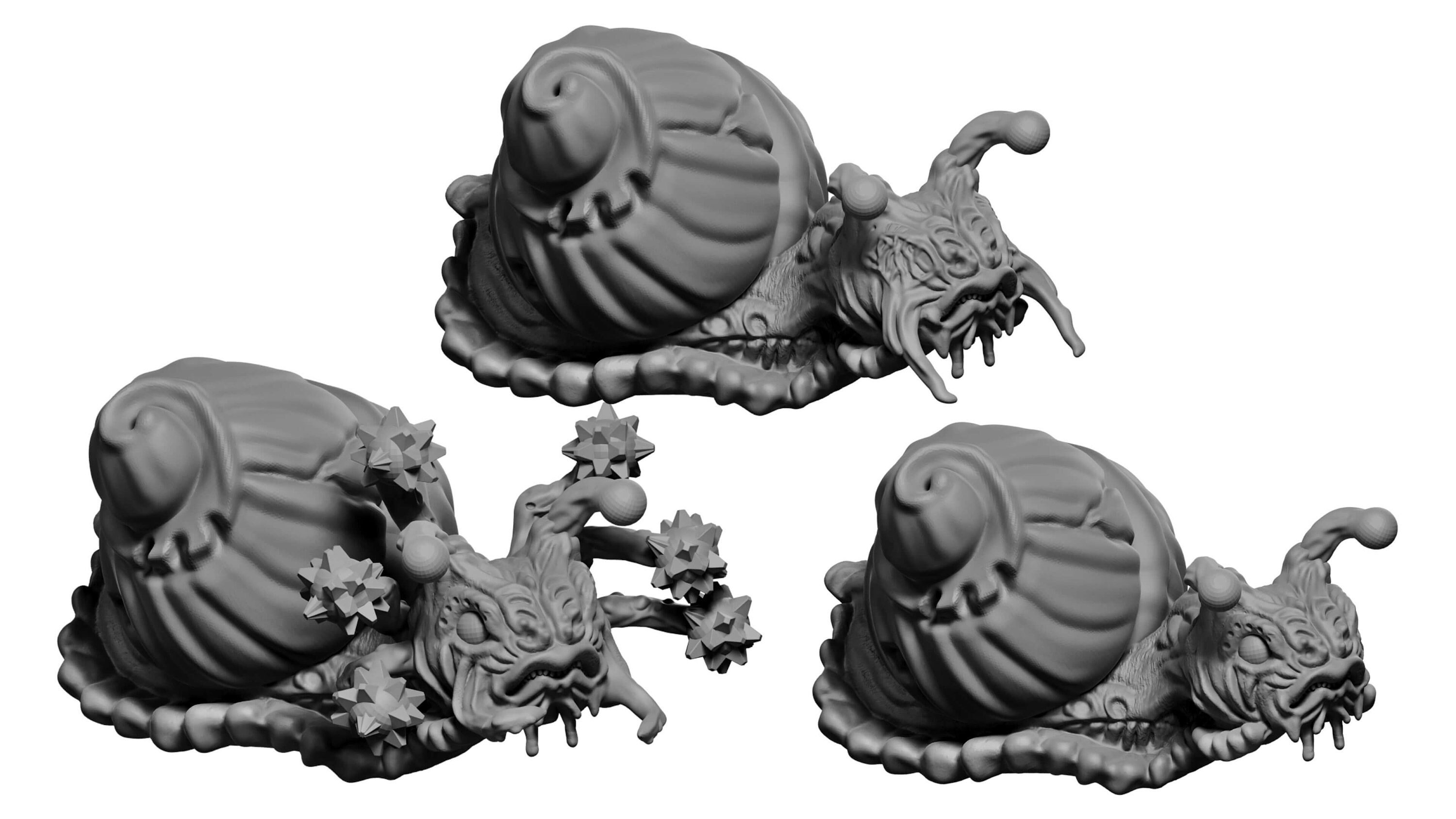 Giant Snails and Flail Snails for Dnd/tabletop Games resin Etsy