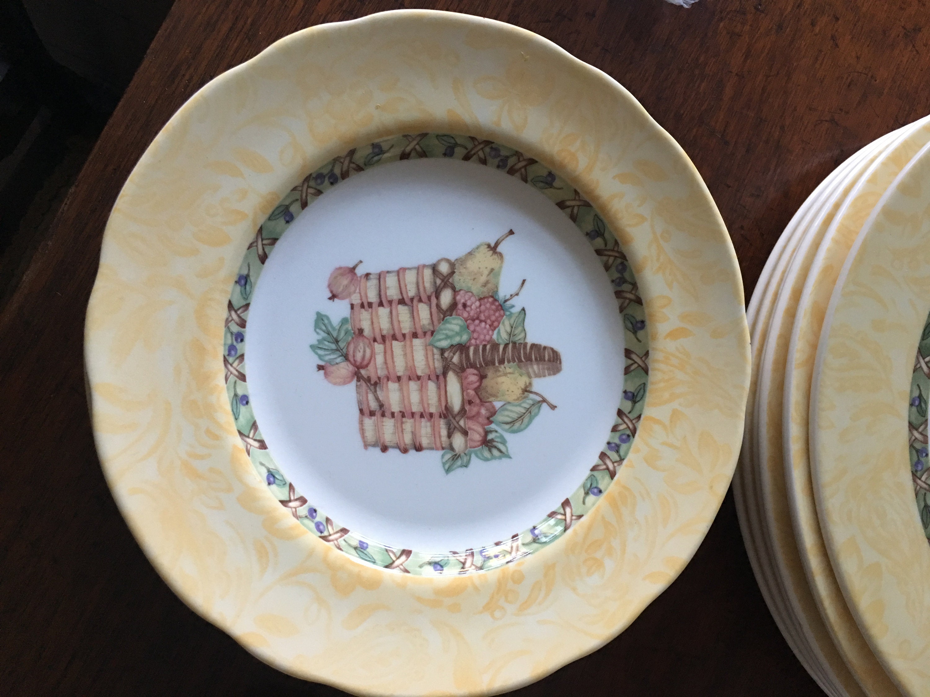 Stunning 1980s Johnson Brothers Arcadia Fruit Basket Dinner Etsy UK