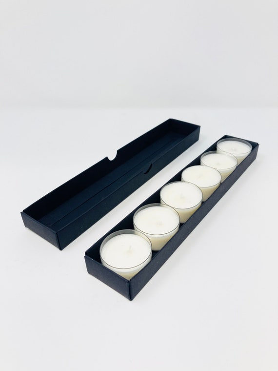 Tealight Candle Box for 6 Tealights Black X 10 Boxes Etsy UK