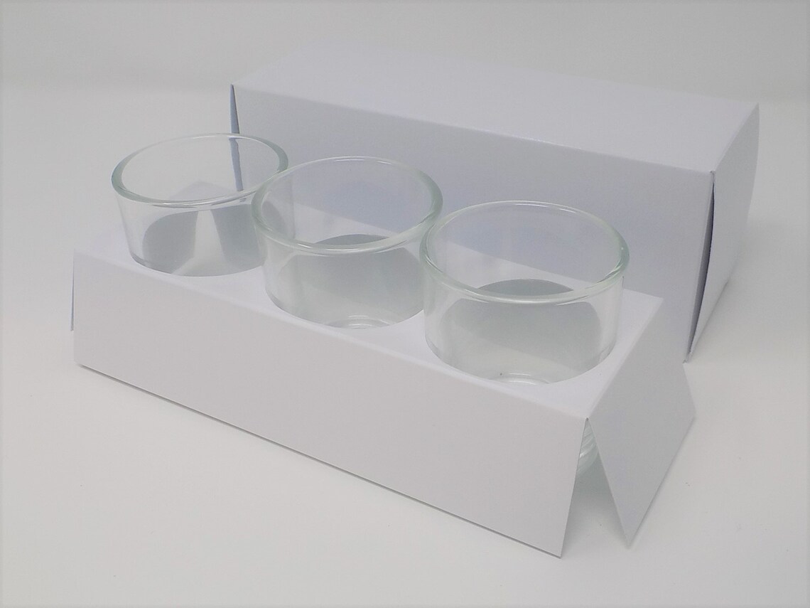 Votive Candle Box WHITE FOR 3 X 9CL CANDLES 10 X Boxes Etsy