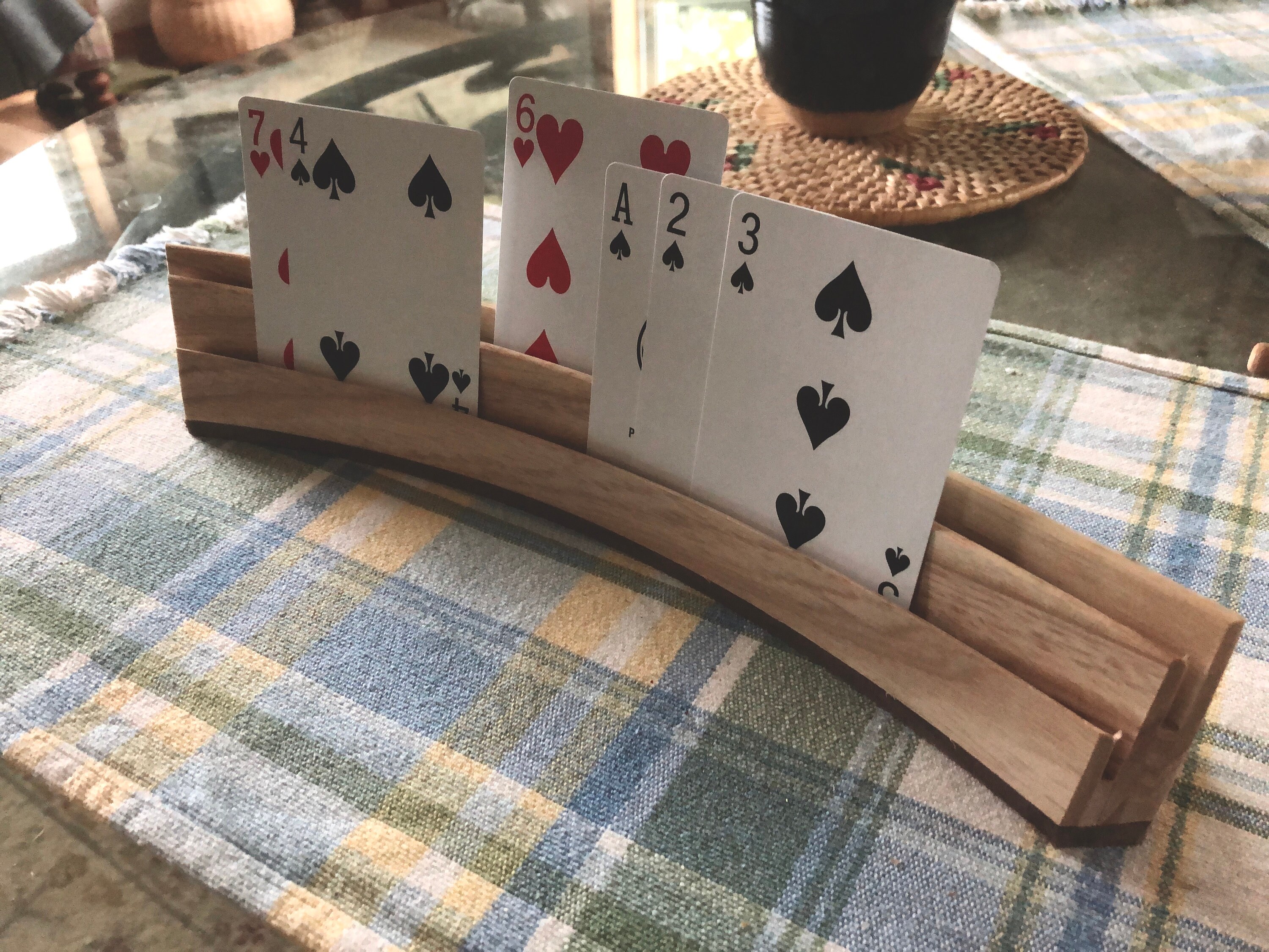 Curved And Tilted Playing Card Holder Etsy
