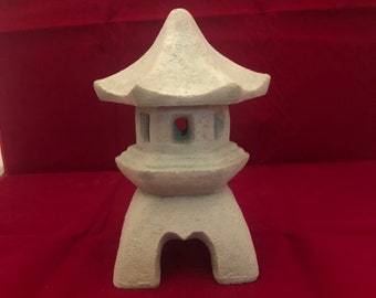 Japanese Pagoda lantern, Concrete Statue, Cement Pagoda, Garden Decor, Home Decor, Asian Art