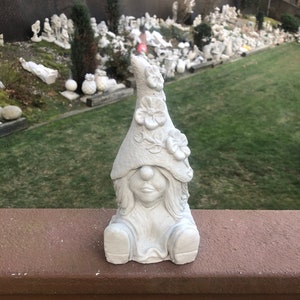 Cement Garden Gnome, Gnome Statue, Concrete Gnome Garden Decor, Small Gnomes,  Gnome Statue