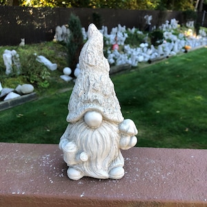 Cement Garden Gnome, Gnome Statue, Concrete Gnome Garden Decor, Small Gnomes,  Gnome Statue