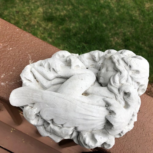 Fairy Statue Concrete Fairy Garden Decor Fairy Garden Etsy