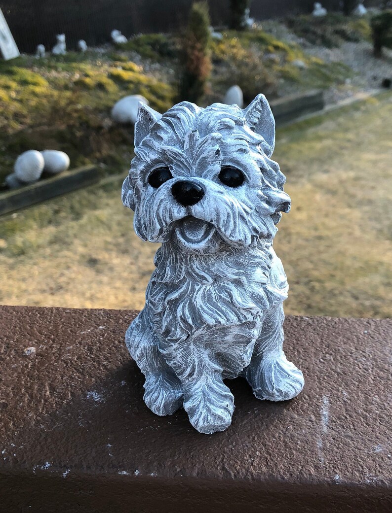 Westie Dog Statue Concrete Westie Cement Dog Statues Toy | Etsy