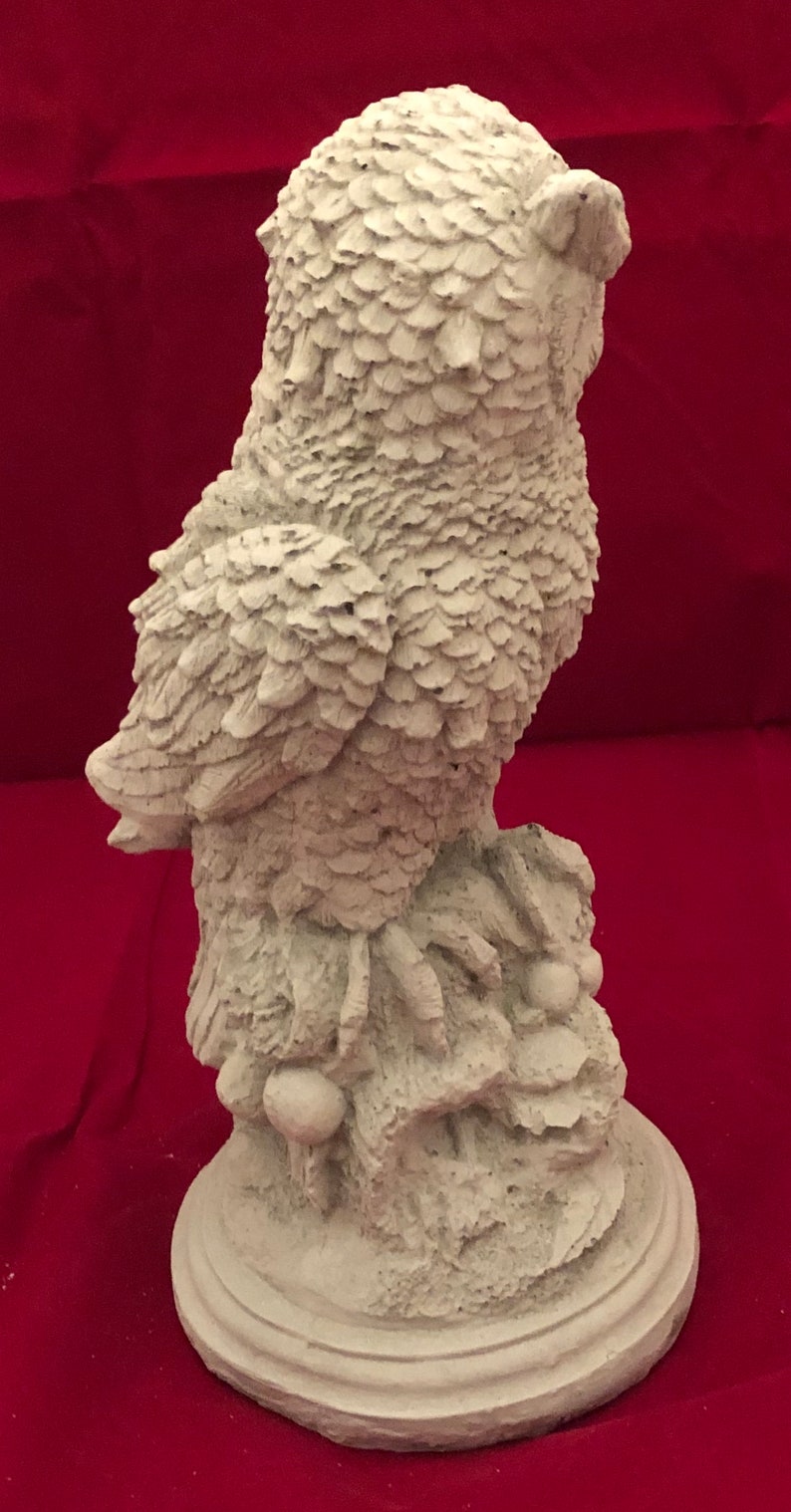 Owl Statue Cement Owl Garden Decor Concrete Owl Statue Etsy Australia