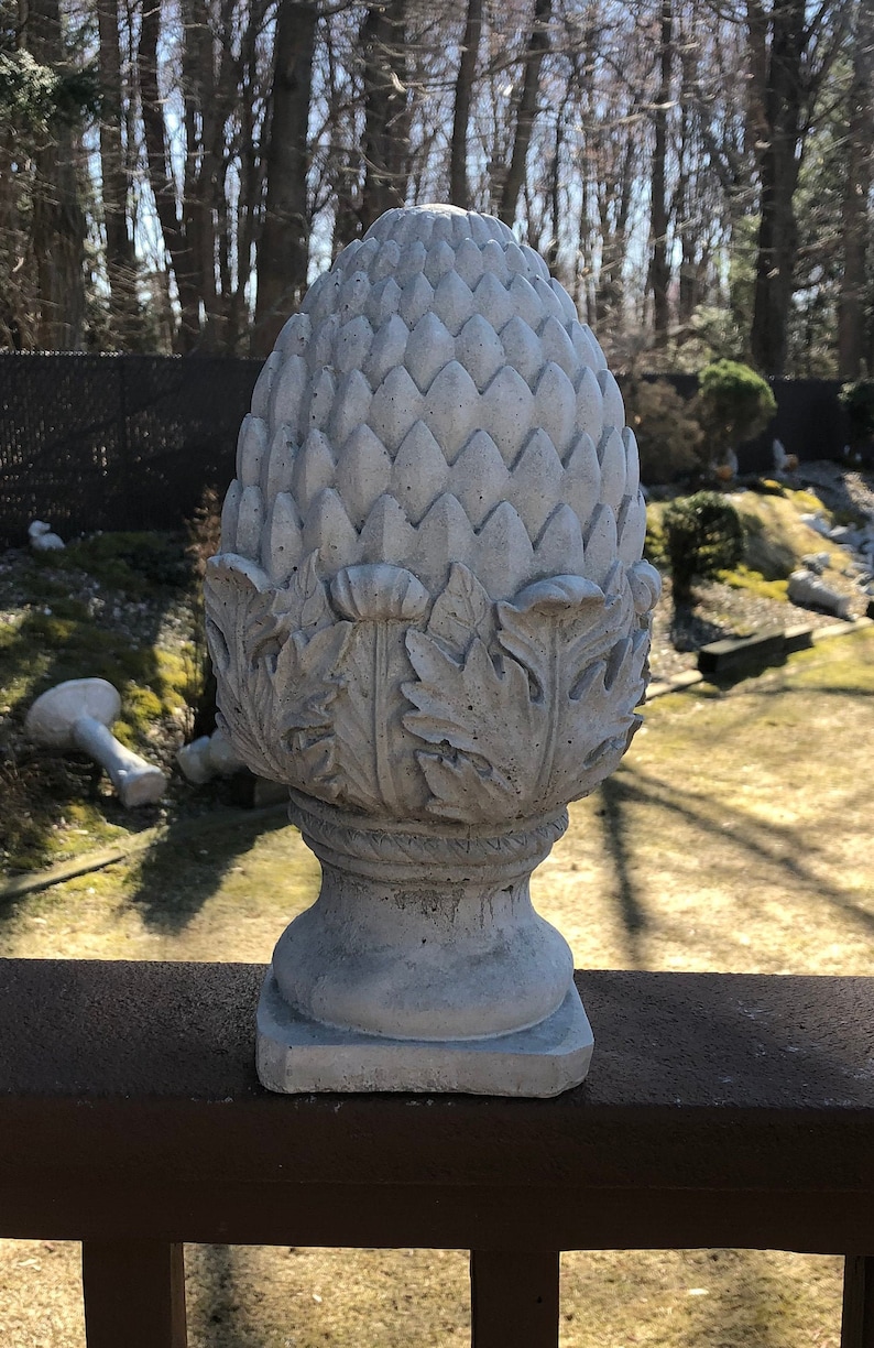 Finial Artichoke Statue Concrete Finial Artichoke Finial Etsy